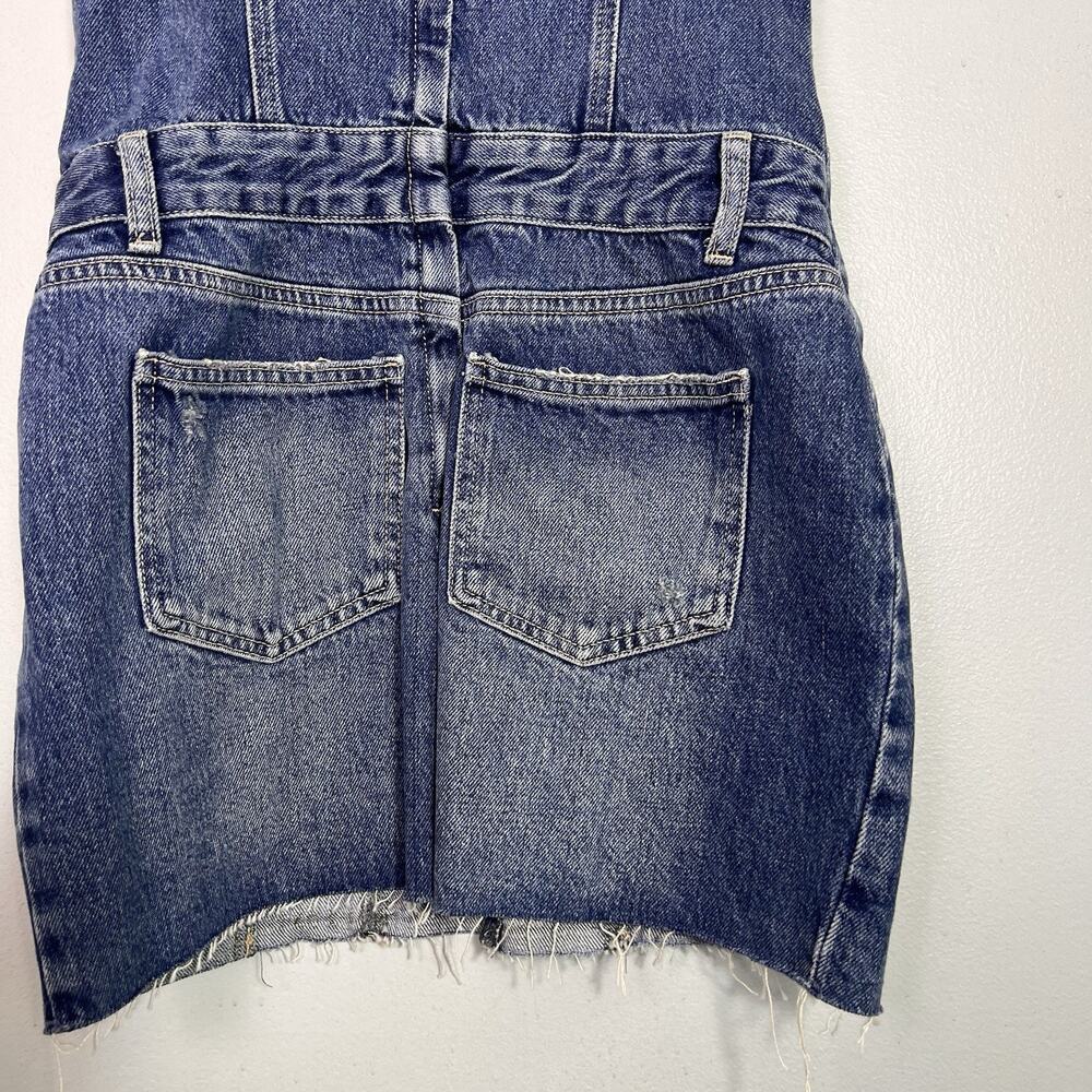 NWT Zara Patchwork Sleeveless Denim Dress Mini Sz S Boho Contemporary - Picture 8 of 11